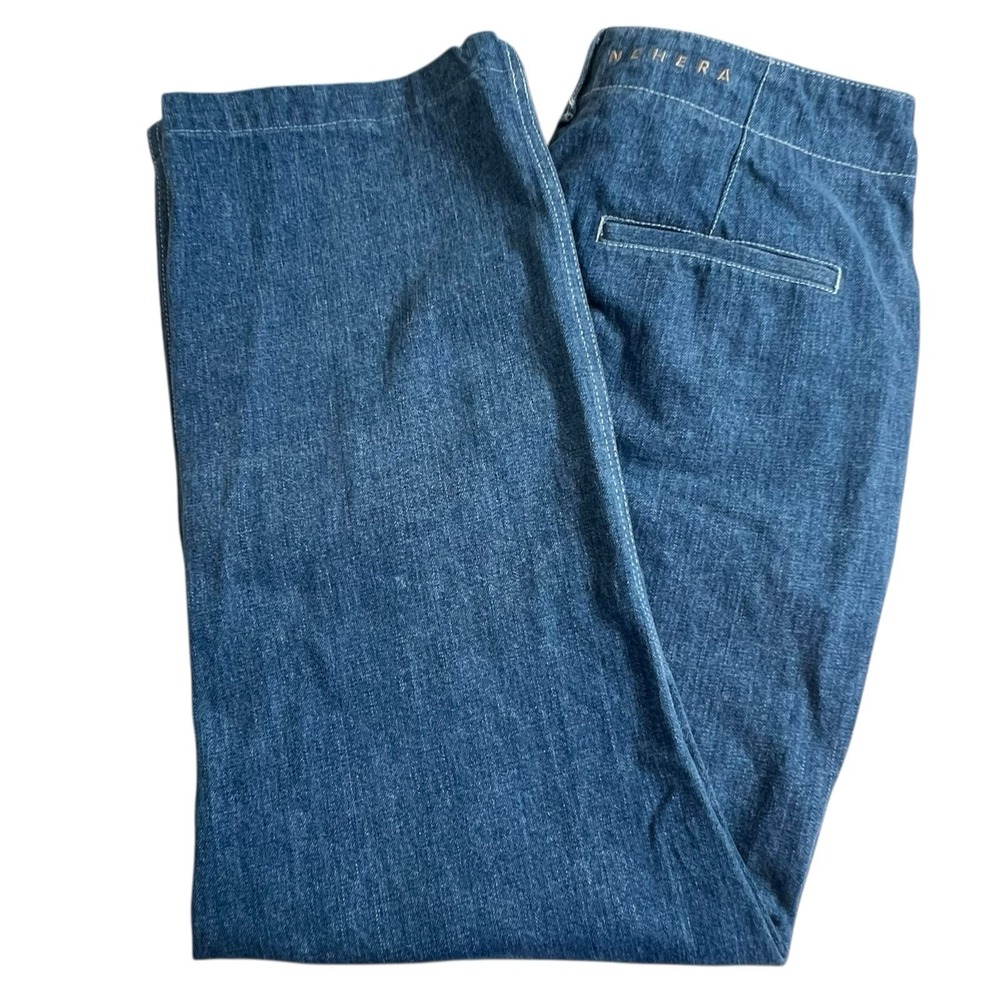 Nehera Womens 42 US‎ 10 Relaxed Straight Leg Medium Wash High Rise Jeans
